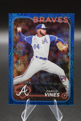 Darius Vines 2024 Topps #493 Blue Holofoil 480/999 Atlanta Braves