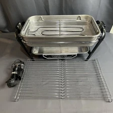 Vintage FARBERWARE 455ND Electric Broiler Rotisserie Grill Open Hearth Made USA