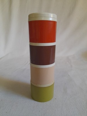 Alter Gewürzturm stapelbar Topf Tupperware 4 Farben Vintage Küche