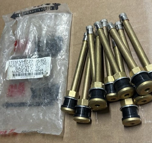 10 Pack Quik Air Nickel Plated Valve Core VH1727 MS/BG