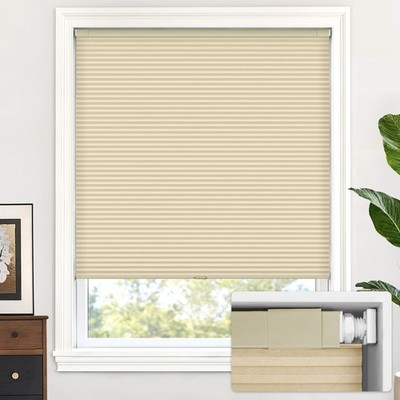 LazBlinds Cordless Cellular 32 1/2'' W × 48'' H, Light Filtering-cream