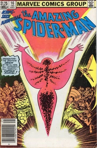 Amazing Spider-Man Annual 16 VF 1982 Canadian Price Variant - 1st CAPTAIN MARVEL