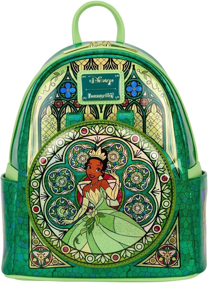 Disney Loungefly Tiana Mini Backpack Stained Glass Collection Limited Edition