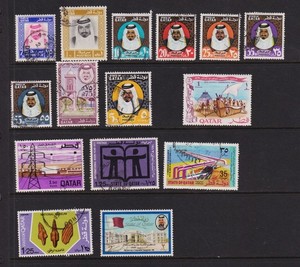 Qatar - 15 stamps, cat. $ 41.65