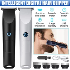 Men's Cordless Hair Clippers Beard Trimmer Electric Hair Cutting Barber Shaver