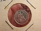 USA 1860-O Seated Liberty half dime -- Free Shipping