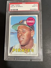 1969 TOPPS WILLIE STARGELL, #545, PSA 9, HOF (Free Shipping On Any 3!)