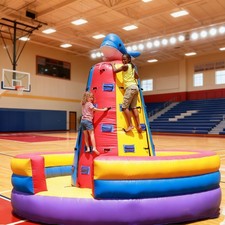 15FT Commercial 100 PVC Inflatable Bounce House with Fun Rock Climbing Wall Game