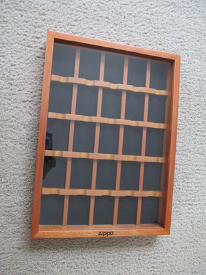 Zippo Wood  Lighter Display Case For 25 Lighters