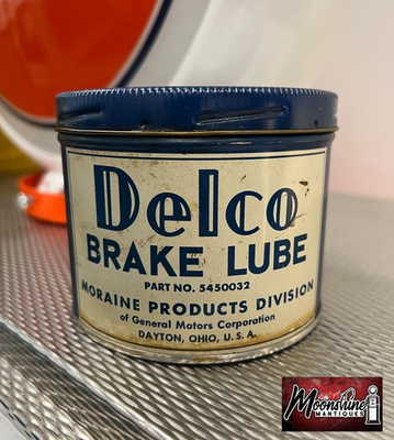 #ad Vtg. General Motors DELCO Brake Lube Can Gas amp; Oil $55.00