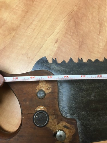 Vintage Henry Disston USA 36" One Man Crosscut Saw Lumberjack Logging - Picture 9 of 12