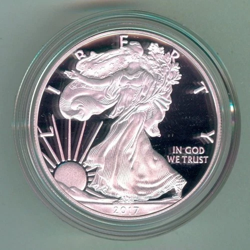 2017-W U.S. SILVER AMERICAN EAGLE - KM#273 - ORIG. MINT BOX, CASE & COA - PROOF