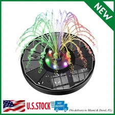 3.5W solar fountain Built-in 2000 battery Upgraded 100% Glass Panel (Colorful)