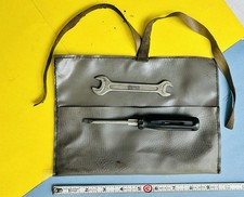 vintage VOLKSWAGEN BEETLE FACTORY TOOL ROLL POUCH LIGHT GRAY VINYL Original