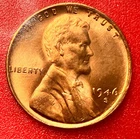 1946-S Lincoln Wheat Cent Penny GEM RED BU From an Original Bank Roll