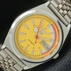 VINTAGE REFURBISHED SEIKO 5 AUTOMATIC 6309A JAPAN MENS YELLOW WATCH a440879-1