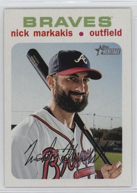 2020 Topps Heritage White /50 Nick Markakis #100 0t0b