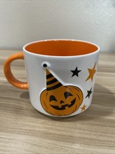 Halloween Ceramic Pumpkin/Stars Mug 20 Oz.