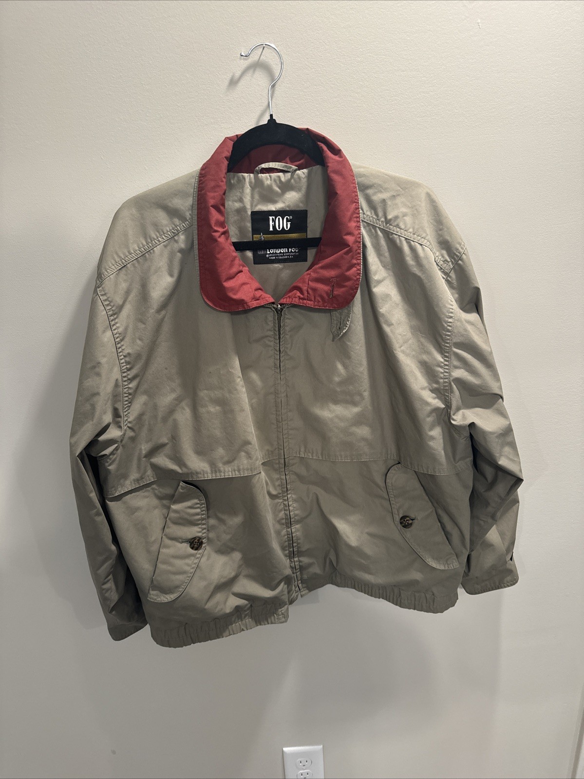 London Fog Towne Collection Men’s Jacket Sz. L Reg Beige Tan