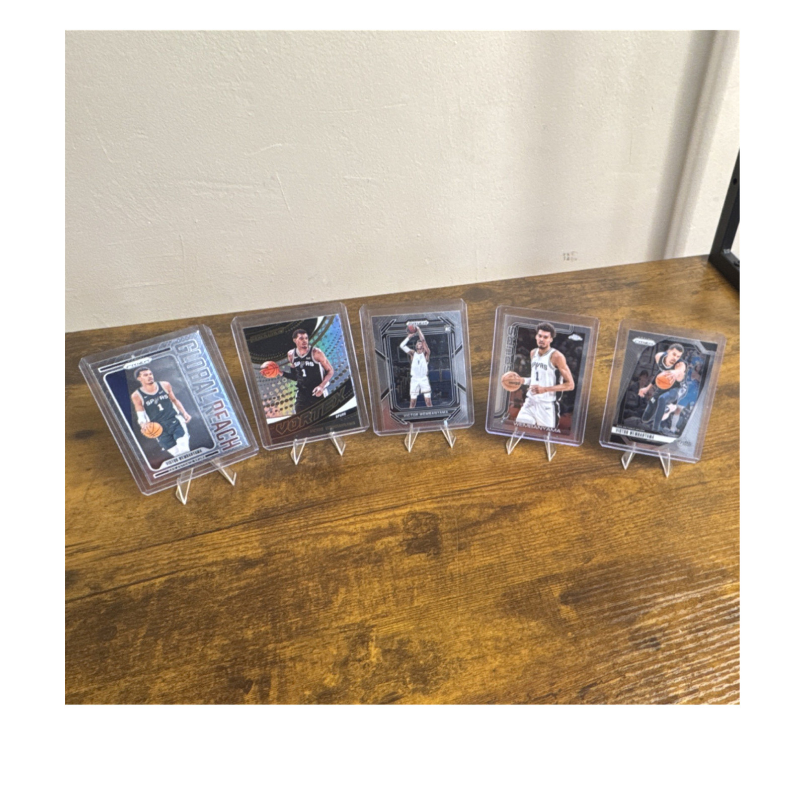 Victor Wembanyama Rookie 5 card Lot Spurs NBA Panini Topps Prizm Revolution