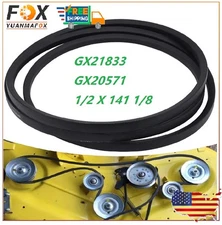 Deck Belt GX21833 fits John Deere GX20571 D140 D150 L120 Mower (1/2 x141)