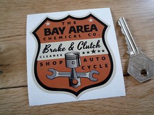 BAY AREA Shop Auto Cycle Shield Classic Car STICKER 3" Hot Rod Bike Americana
