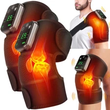 Electric Vibration Heated Knee Joint Brace Therapy Shoulder Massager Pain Relief