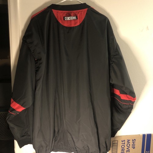 Detroit Red Wings Pullover Men's Ice Hockey CCM Windbreaker XL Mesh lined - Picture 6 of 7