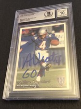 BECKETT GEM MINT 10 Auto Adam Vinatieri Signed Rookie Inscribed “GOAT” RC