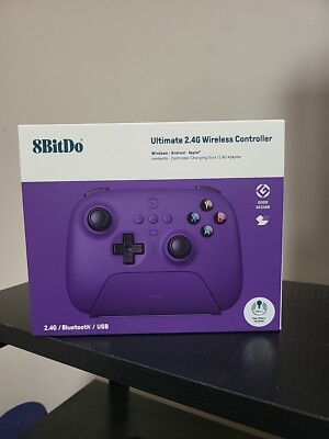 8Bitdo Ultimate 2.4G Wireless Controller Purple Hall Effect Joystick New G12 