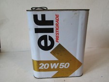 Elf  2 Lt oil tin. Motor oil tin.Castrol.Esso.Shell