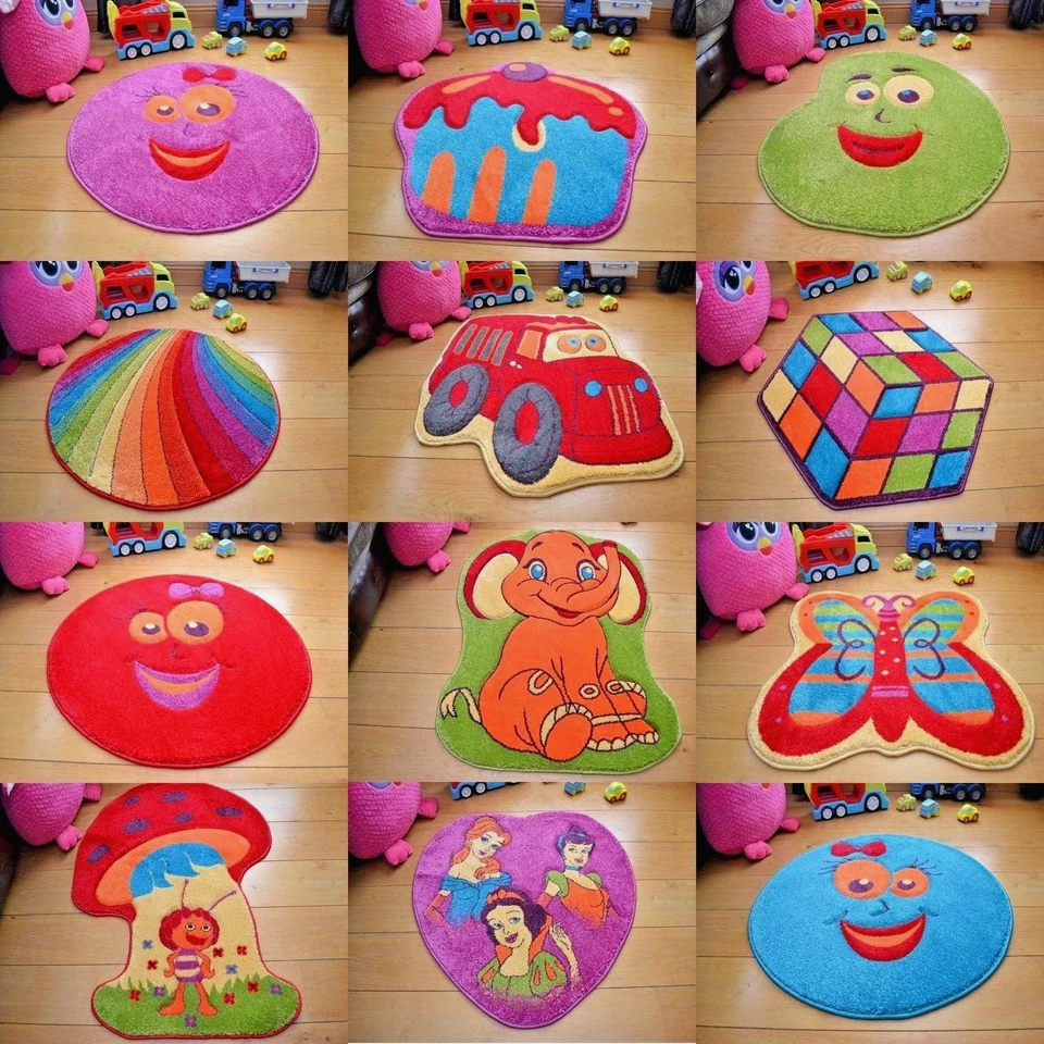 SRS RUGS Kids Rug Mat 3D Soft Stain Resistant Wear Resistant Colourful Bedroom Carpet