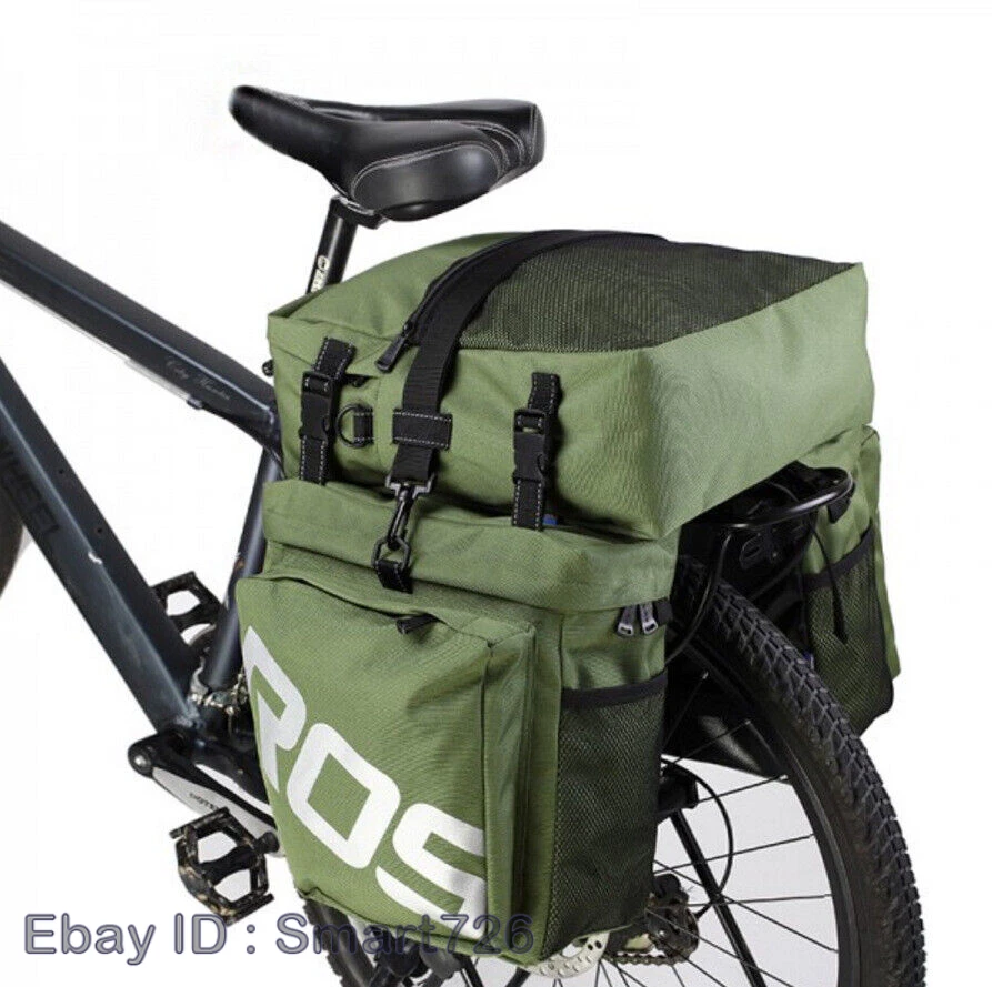 Large Waterproof Bicycle 3 Piece Pannier Set Double Side Rear Seat Rack Bag Hot