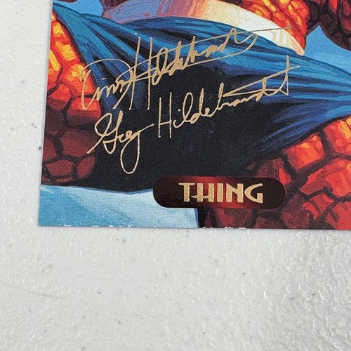 1994 Marvel Masterpieces THING #123 Gold Foil Signature Series Card MCU - Picture 3 of 3