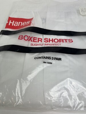 90’s WIZARD WEAR bone’s パンツvintage Hanes VTG Hanes 80's 90's Boxer Shorts 3 Pack White Sz 34 -Slightly