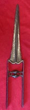 Old C. 19th C. rare hand forged solid iron Indo Mughal Katar dagger knife