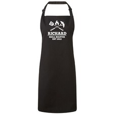 Personalised Apron BBQ Barbecue Grill Master Apron Mens, Ladies Apron In Colours