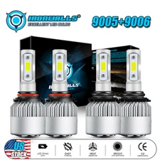 9006 9005 Hi Low Beam COB LED Headlight for Honda Accord 90-2012 Civic 2004-2015