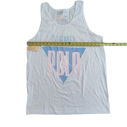 Vintage Rare Carmel Polo 'Fade In' Tag Muscle Tank Top Shirt Sz XL Single Stitch - Picture 4 of 9