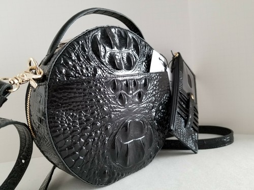 ⚘Brahmin Lane Top Handle Black Bluewood Canteen Leather Crossbody Bag+Wallet NWT - Picture 5 of 11