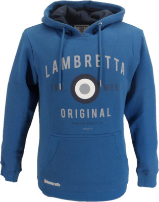 Lambretta dunkelblaues Herrenoberteil mit Target Logo und Kapuze
