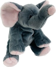 Ty Pluffies Elephant Winks Plush Stuffed Animal Blue Gray Pink TyLux 2012 8"