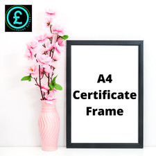 A 4 Black Photo Frame Certificate Document Award Picture Frame - 100% Recycled.