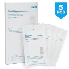 5PCS Calcium Alginate Wound Dressing 4"X8" Sterile Pad Non-Stick Dressings