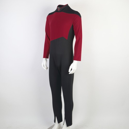 ST The Next Generation Picard Rot Uniform TNG Starfleet Blau Gold Overall - Bild 2 von 12