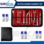 18 Pcs Minor Surgery Set Surgical Instruments Kit Stainless Steel German Grade