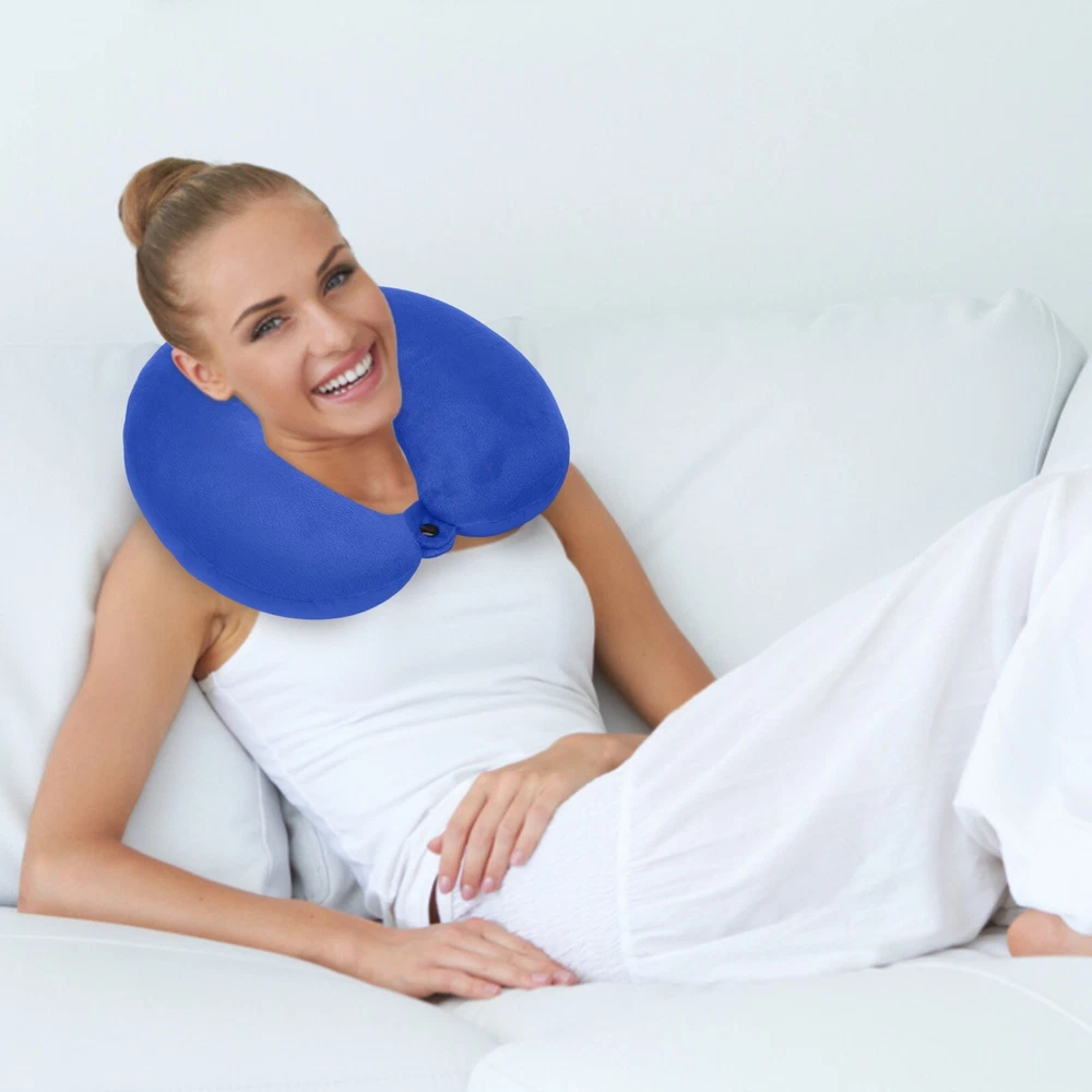 Memory Foam Travel Pillow for Neck Support in Car Home or Office