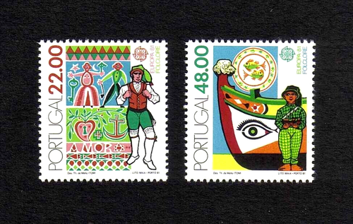 Portugal 1981 Europa/Folklore Komplettsatz 2er Werte (SG 1840-1841) POSTFRISCH