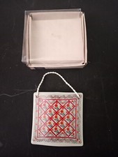 Museum of American Folk Art Collection Ceramic Quilt 3" Ornament Nib