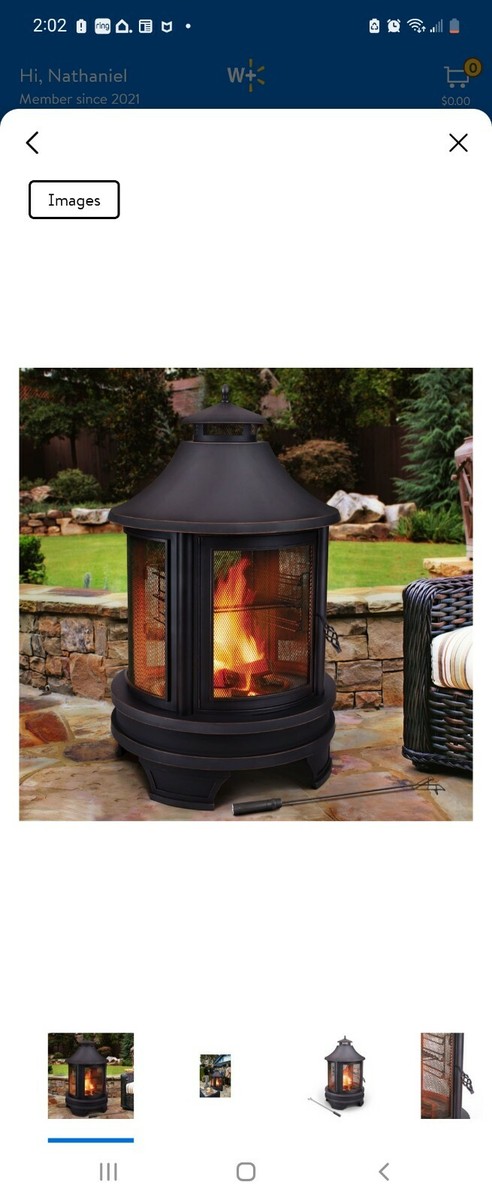 Hello Outdoors Steel Garden Cooking Fire Pit Grill BBQ Barbecue +